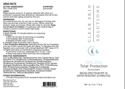 Package Label (Clear Skin 205)